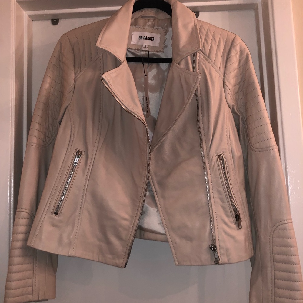 BB Dakota Braelyn Leather Moto Jacket
